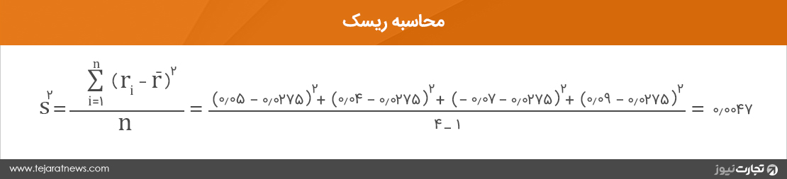 محاسبه بازدهی انتظاری بازده ریسک سهام فرمول