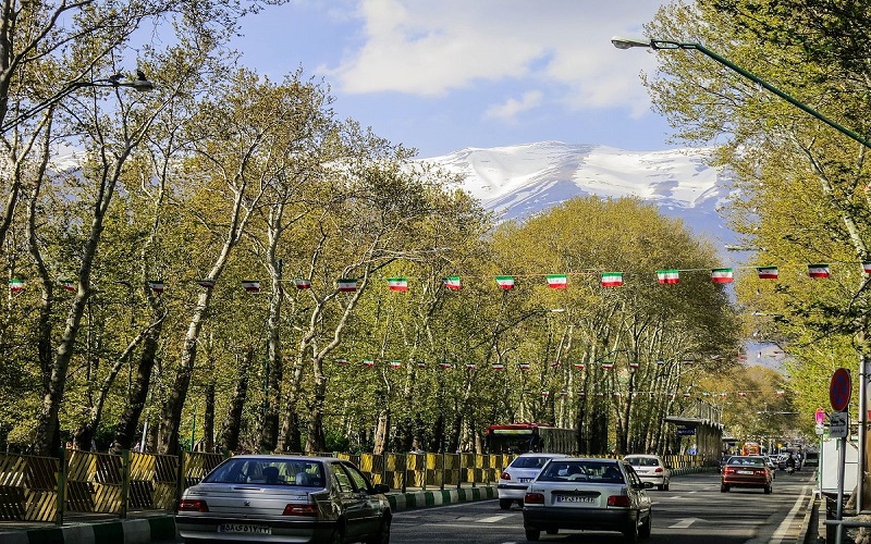 Vali Asr St during Nowruz