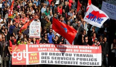 اعتراضات کارگری گسترده در فرانسه