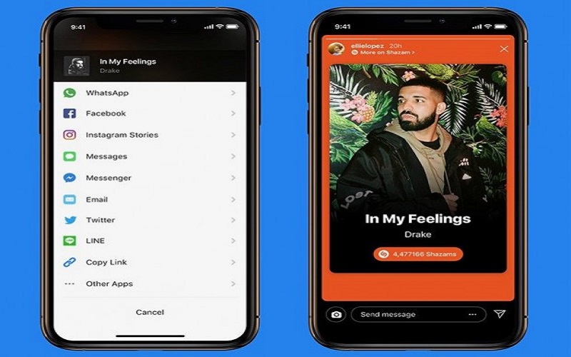 shazam instagram stories integra