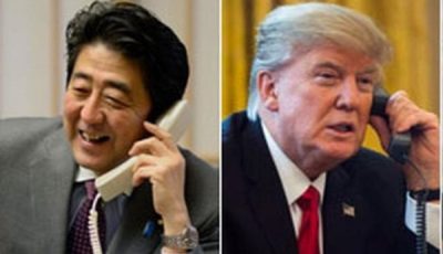 گفتگوی تلفنی نخست‌وزیر ژاپن با ترامپ قبل از سفر به تهران