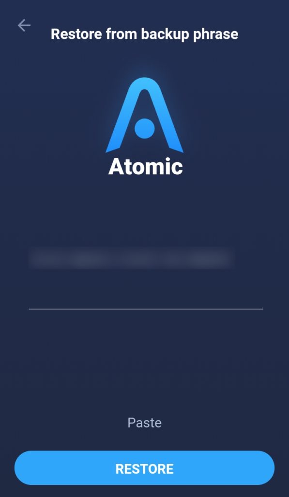 اتمیک والت اندروید Android Atomic Wallet