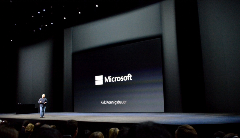 مایکروسافت در Apple Event