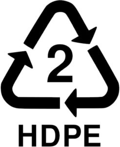 HDPE resin indentification number 2