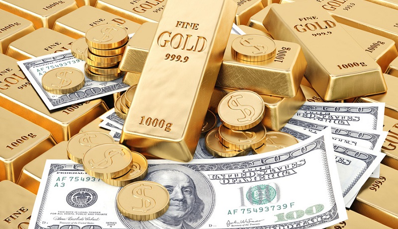 اولین قیمت دلار و طلا در شروع هفته میلادی / طلا 0.3 درصد افت کرد و دلار ثابت ماند