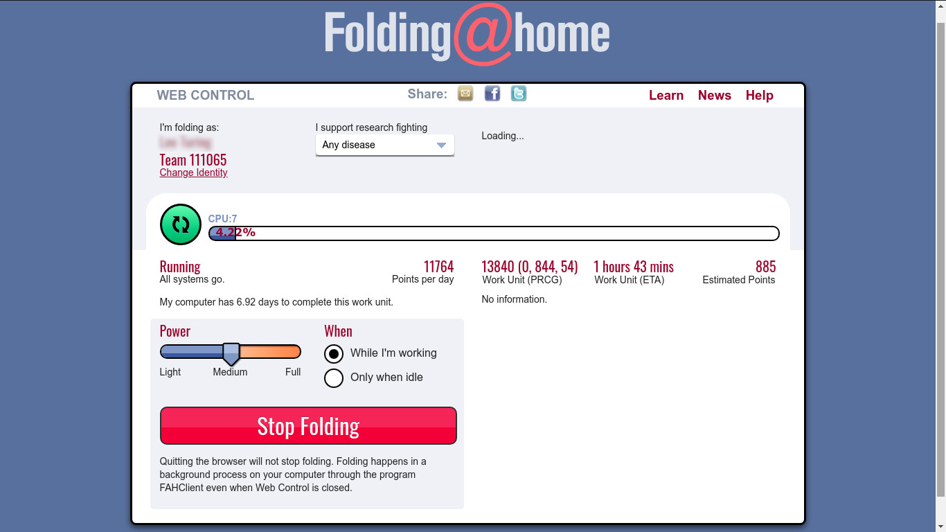 Folding@home web client