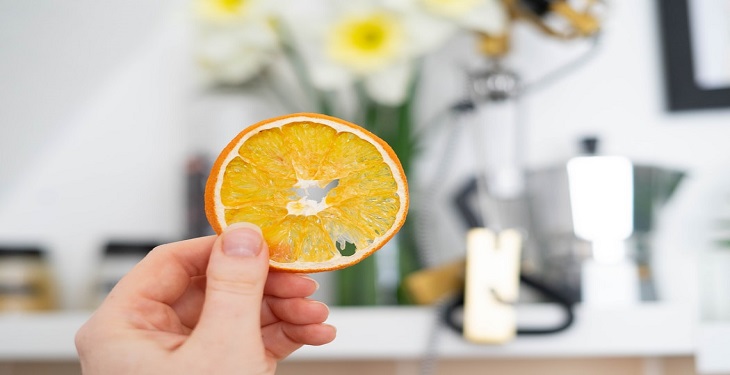 dried orange in kitchen