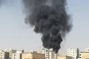 حریق انبار کاغذ در خیابان ظهیرالاسلام تهران