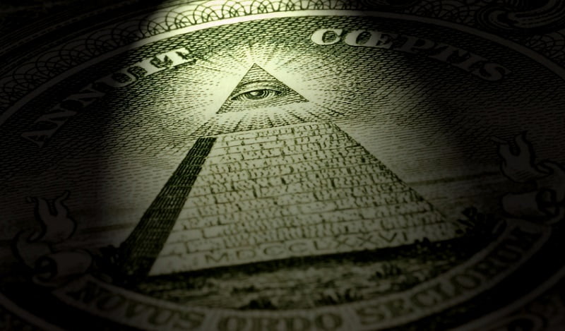 Eye and pyramid one dollar bill