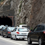ترافیک سنگین در جاده کرج ـ چالوس