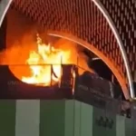 وقوع آتش‌ سوزی در یکی از سالن‌های فرودگاه بغداد
