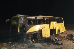 تصادف اتوبوس دانشجویان در جاده سمنان_سرخه