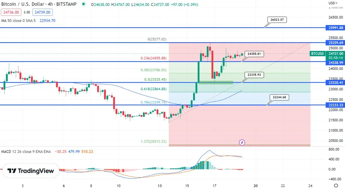 نمودار بیت کوین