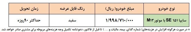 فروش فوق العاده سایپا