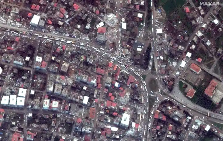 تصویر ماهواره‌ای «نورداغی» ترکیه بعد از زلزله