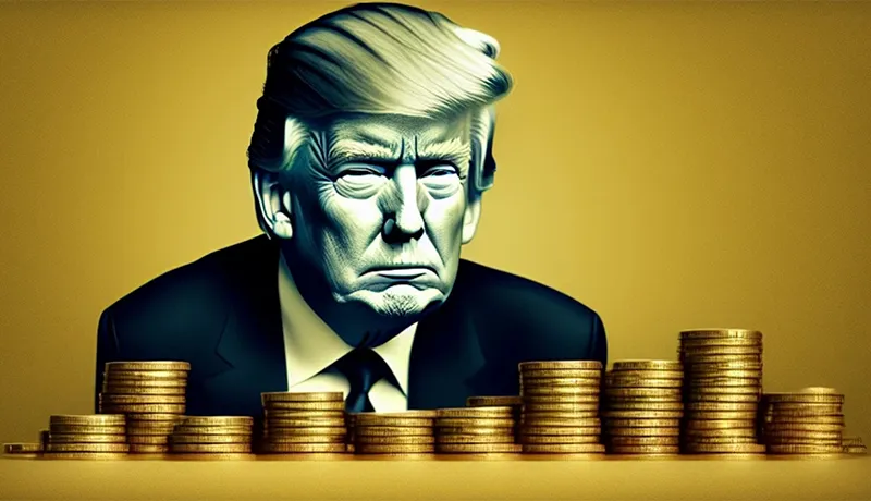 Donald Trump Behind The Coins