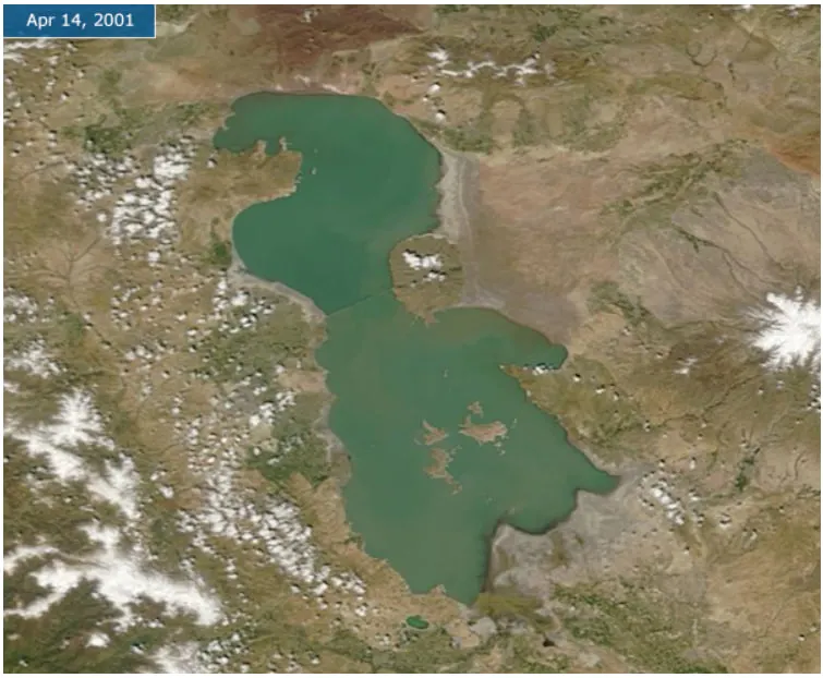 دریاچه ارومیه سال 2001