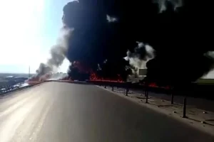 حادثه خودرو سوخت‌بر در کرمان، جان دو راننده را گرفت
