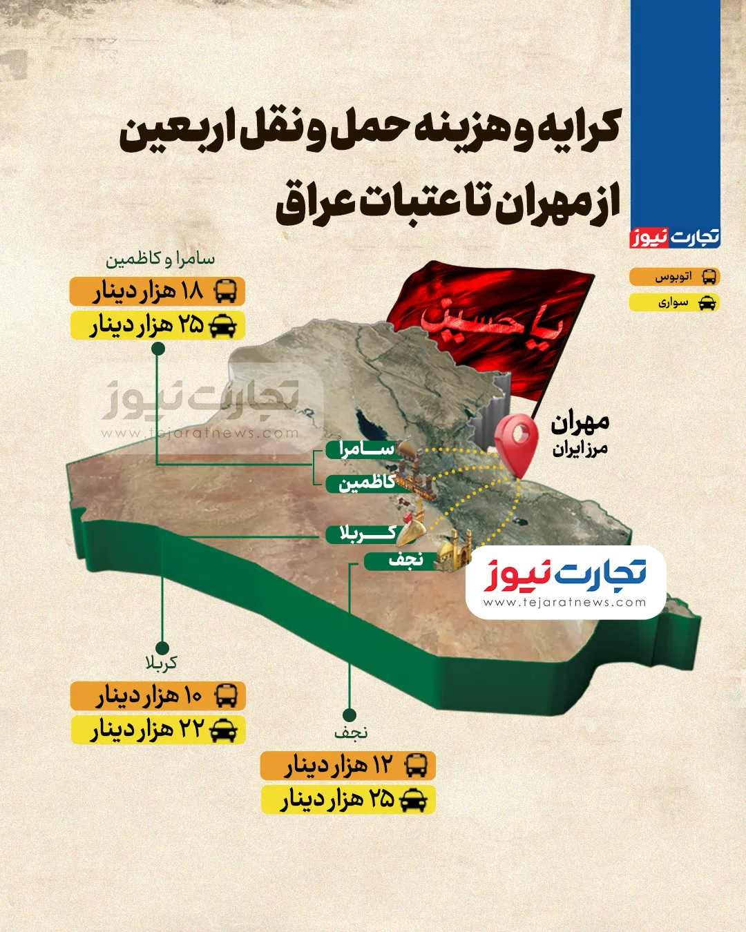 کرایه اربعین ak8156