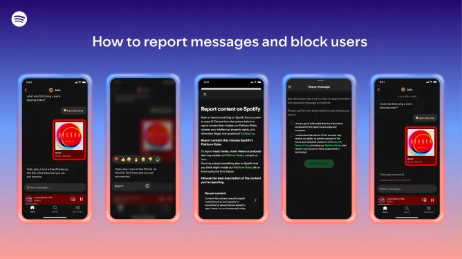 How to report messages and block users 1