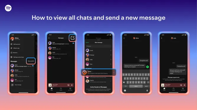 How to view all chats and send a new message 1