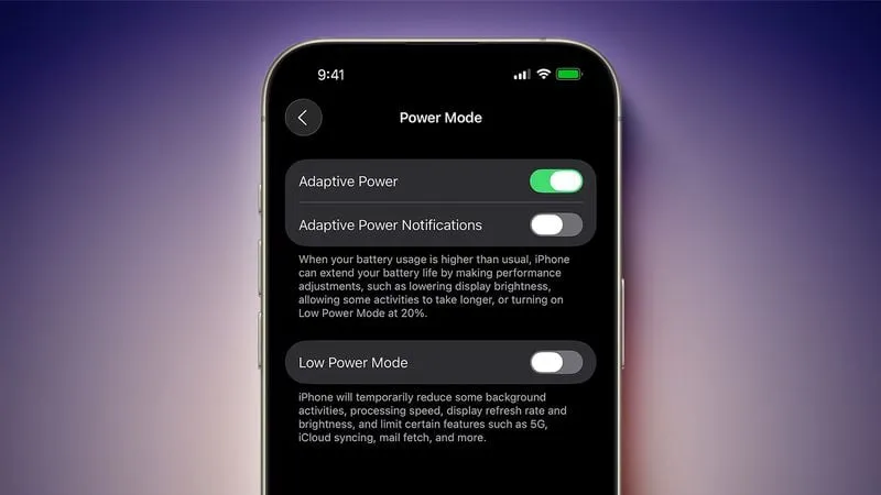 iOS 26 Adaptive Power Notifications ak3246