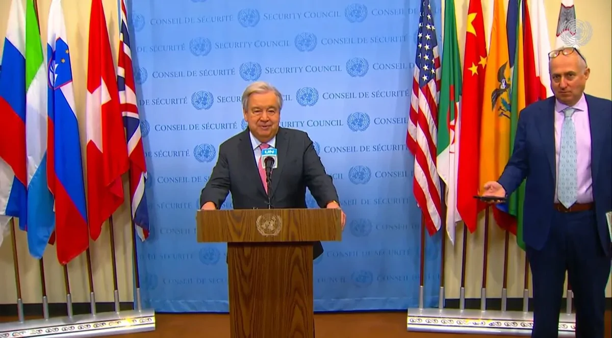 واکنش دبیرکل سازمان ملل حملات اسرائیل به غزه