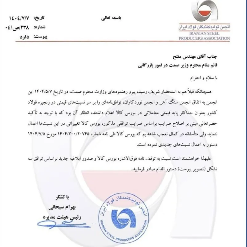 قیمت گذاری زنجیره فولاد