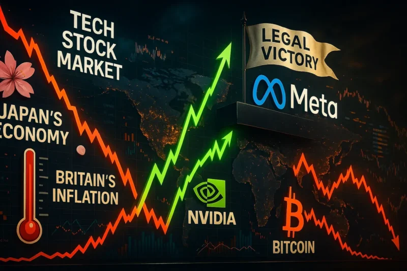 از جهش درآمد انویدیا در میانه ریزش سهام غول‌های تکنولوژی تا پیروزی متا / کریپتو سقوط کرد!
