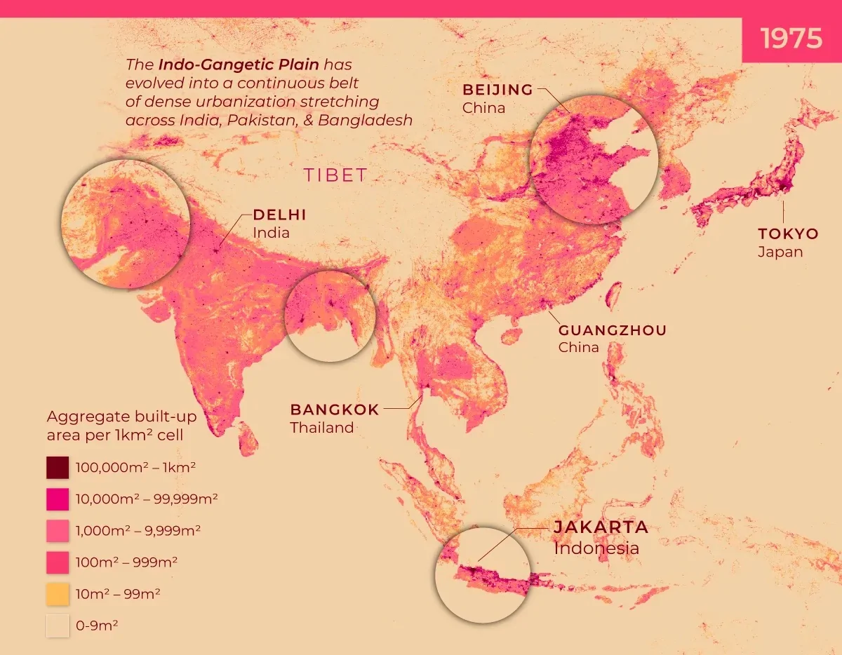 شهرنشینی طی ۵۰ سال گذشته چهره آسیا را دگرگون کرده است