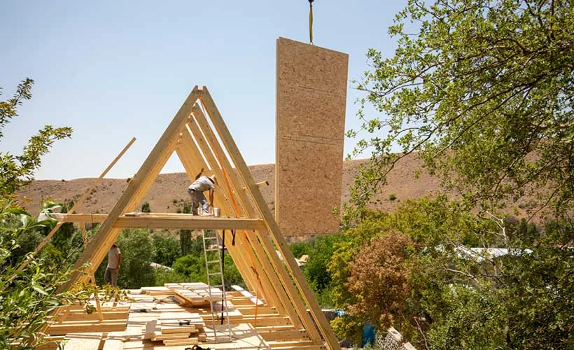 خرید چوب برای ساخت خانه