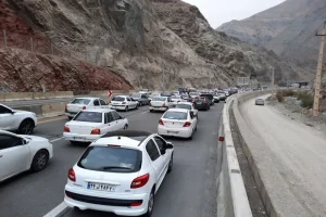 جاده چالوس یکطرفه شد؛ ترافیک سنگین در راه‌های مازندران