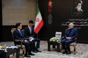 دیدار رئیس مجلس با هیئت عالی‌رتبه کنگره خلق چین
