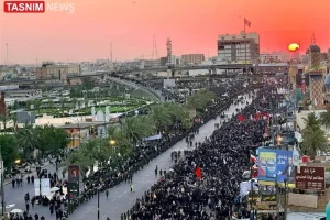 وداع تاریخی در نجف اشرف؛ سیل خروشان جمعیت در تشییع قائد شهید امت