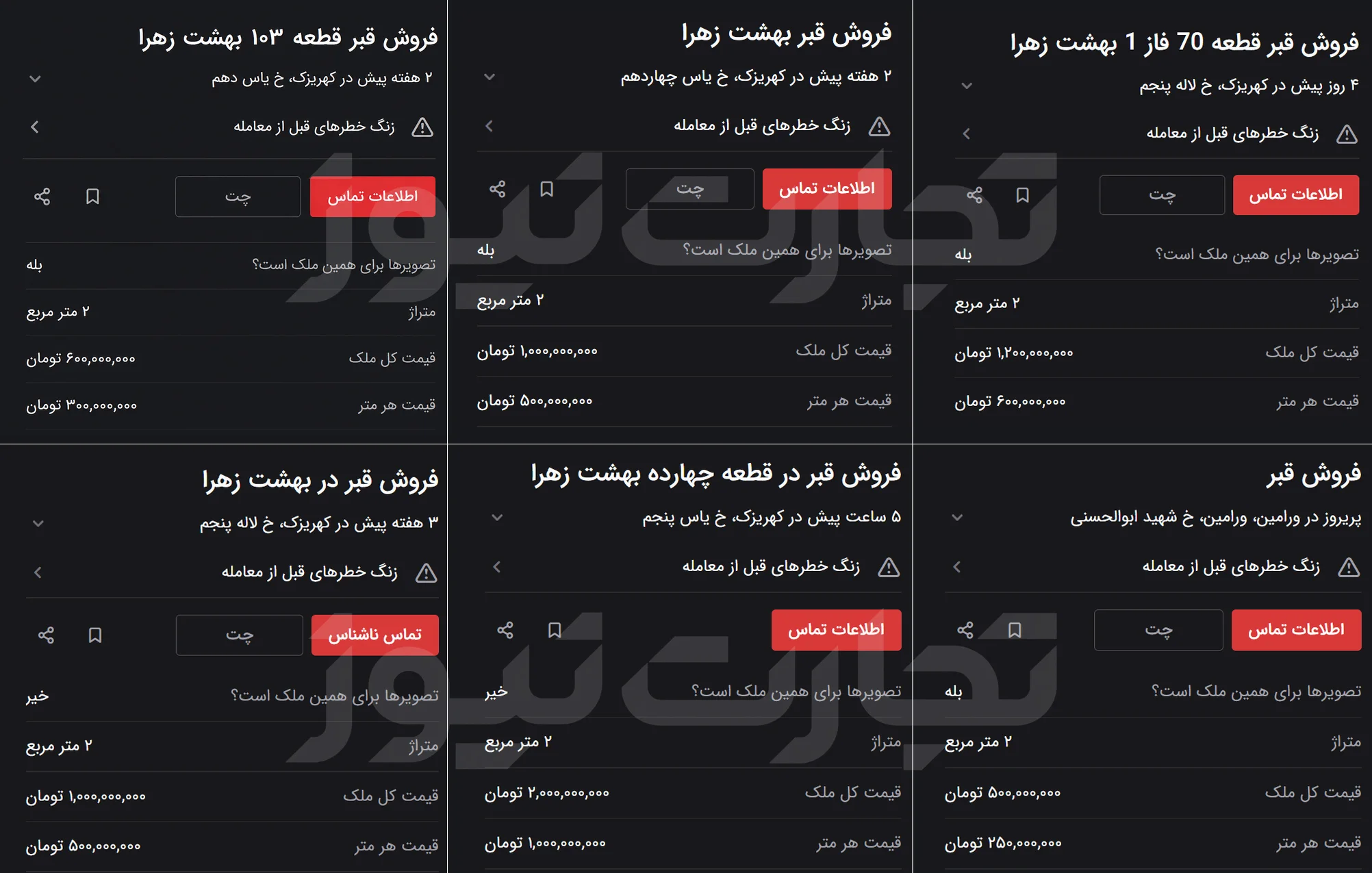 قیمت قبر