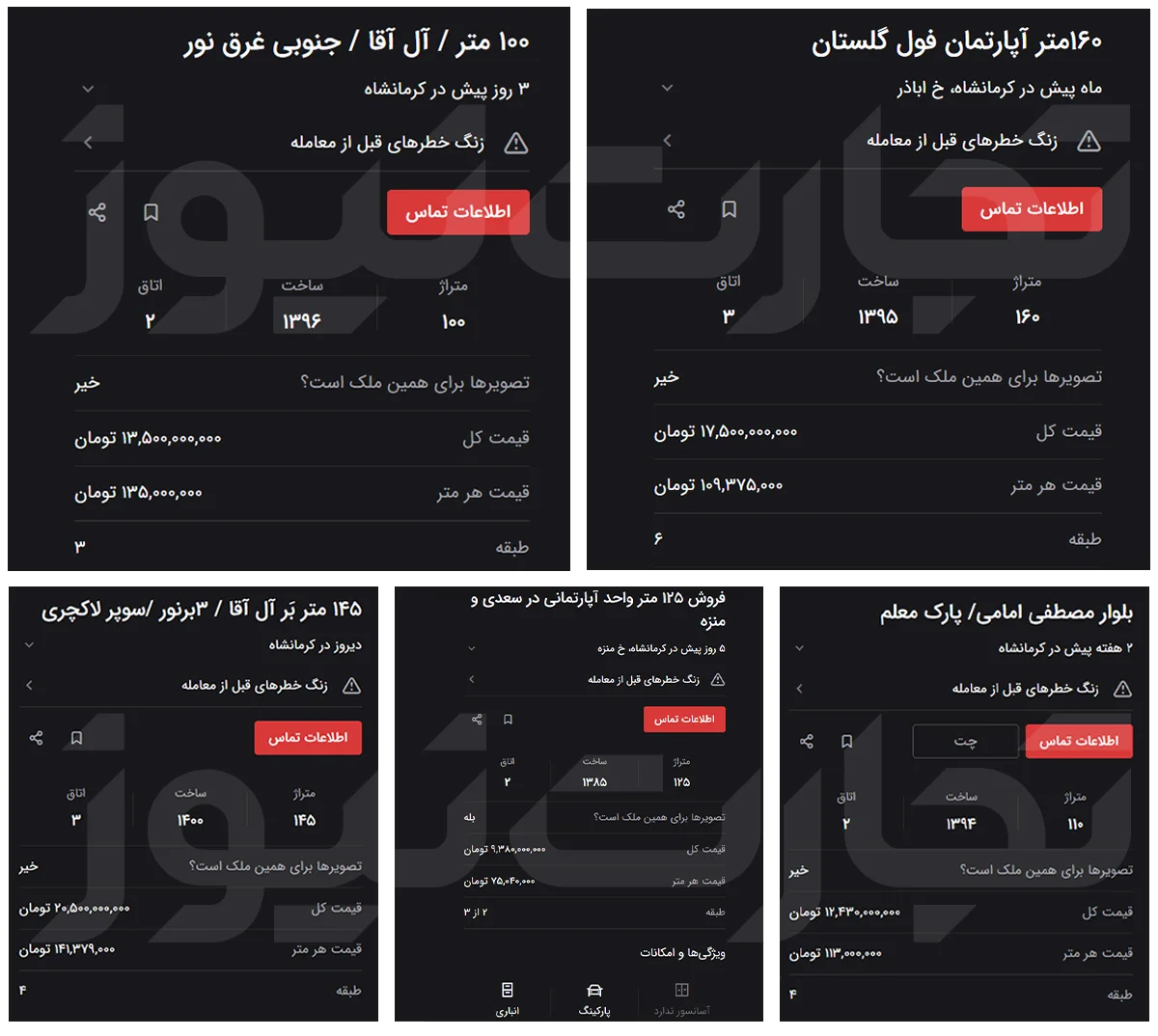قیمت خانه در کرمانشاه