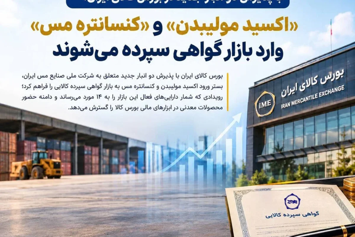 «اکسید مولیبدن» و «کنسانتره مس» وارد بازار گواهی سپرده می‌شوند