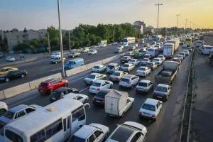 ترافیک در محور رشت به قزوین سنگین است